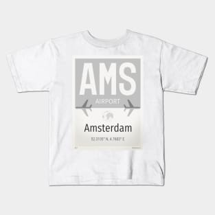 AMS Amsterdam Airport Kids T-Shirt